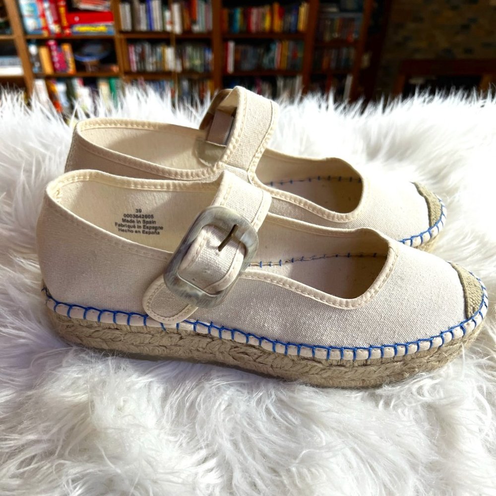 FREE PEOPLE SURFSIDE MARY JANE ESPADRILLE SIZE 39